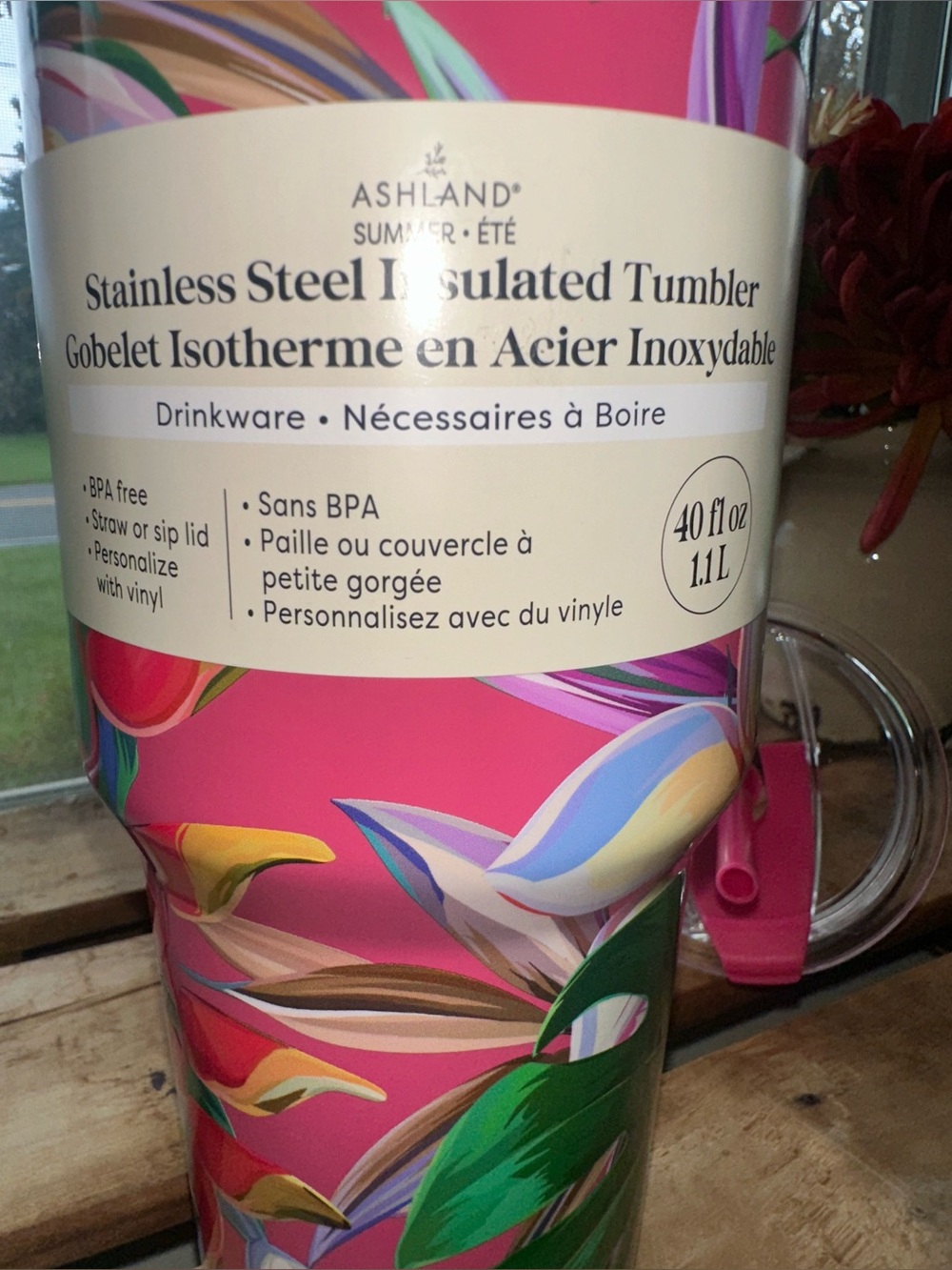 40oz. Parrot Stainless Steel Insulated Tumbler by Ashland ~ New - Picture 7 of 10